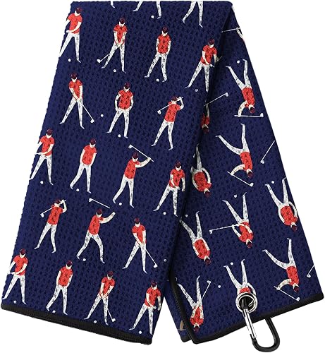 Printed Golf Towels for Golf Bags, Golf Accessories for Men, Funny Golf Towel fo