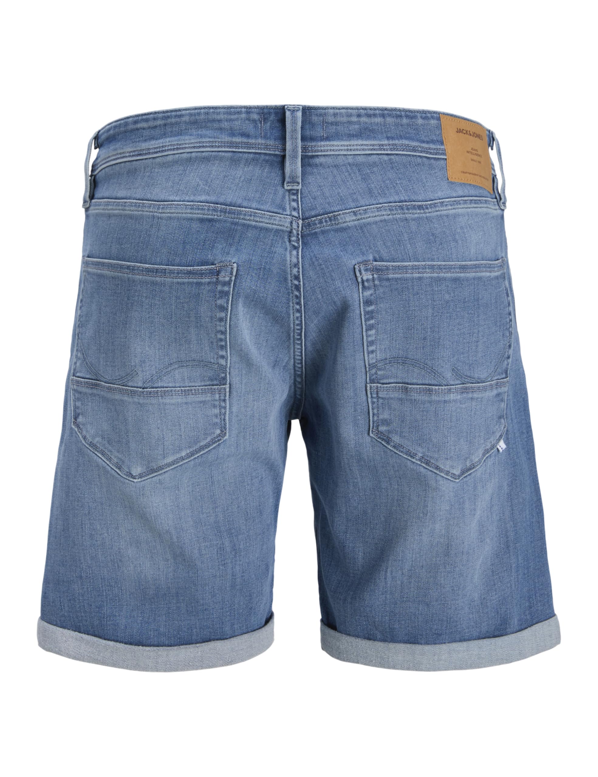 JACK & JONES Pantalones Cortos Hombre Ajuste Regular Estilo Desgastado Bolsillo Botonadura 5 Bolsillos