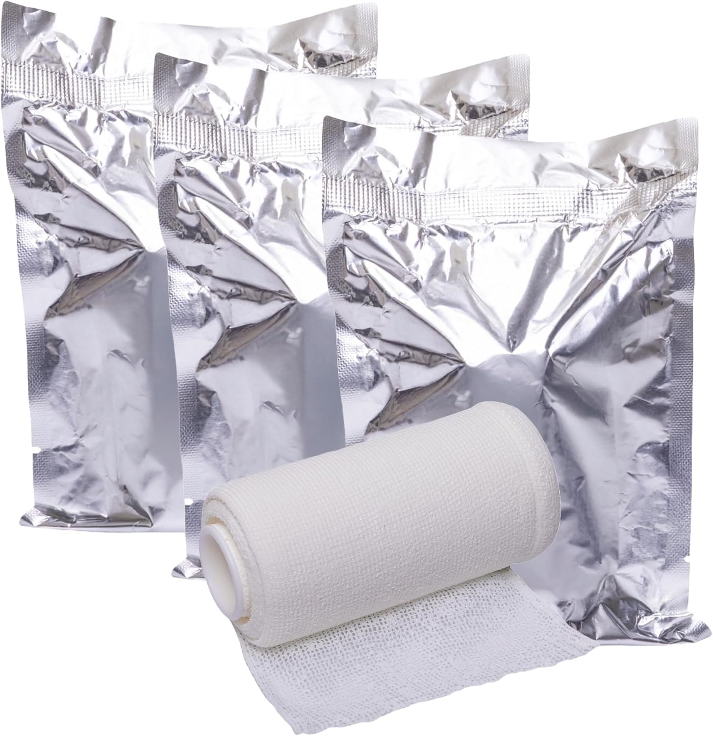 Vakly 4" Unna Boot Bandage Gauze Dressing with Zinc Oxide [4” x 10 Yards] Provides Customized Compression + Self Adhesive Cover Wrap (3 of Each) Individually Packaged
