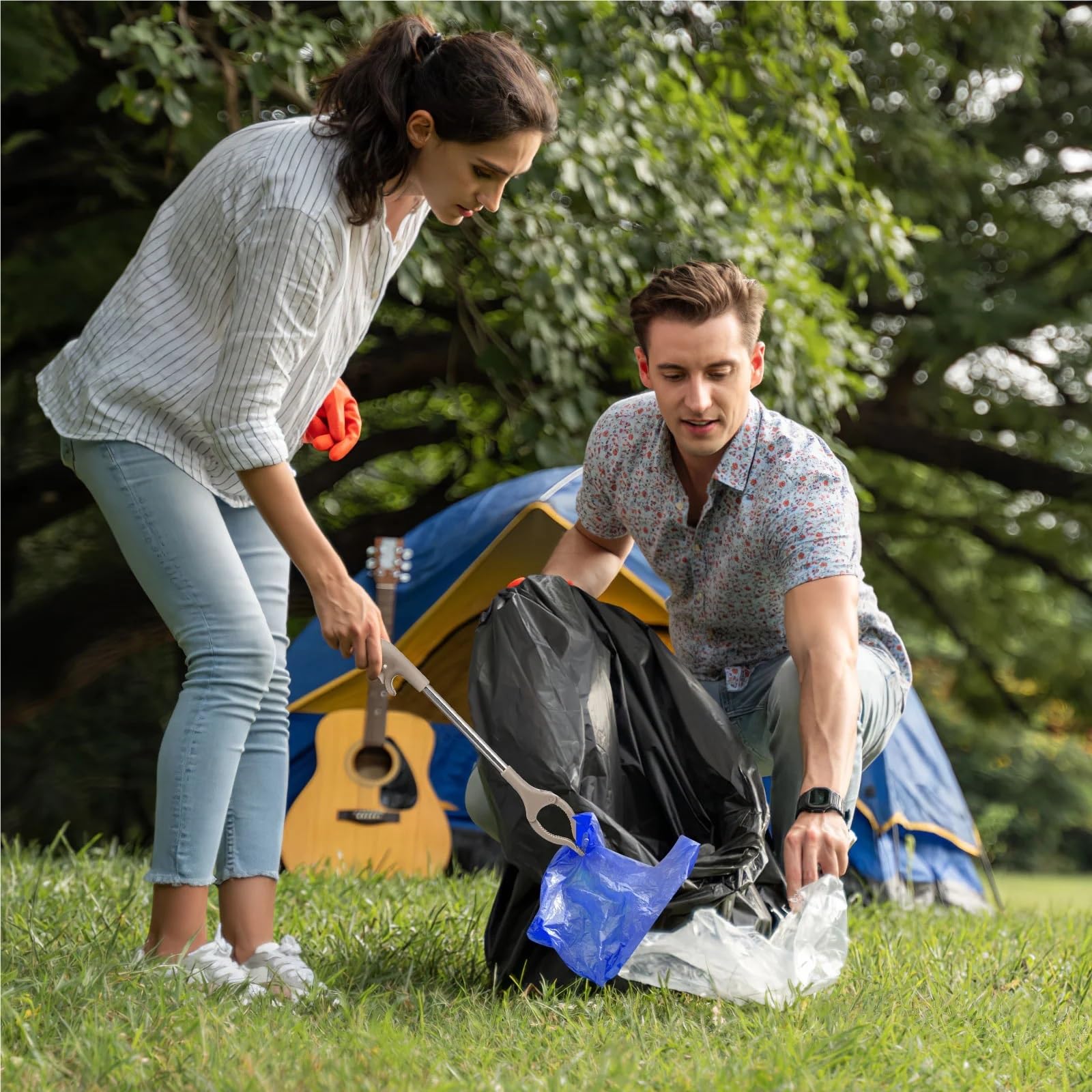 3 Pezzi Reacher Grabber Strumento Trash Claw con Manico Pick Up Stick Lettiera Picker Morsetto Facile da Tenere in Mano Accessorio for la Pulizia dei rifiuti per Raccogliere Rifiuti