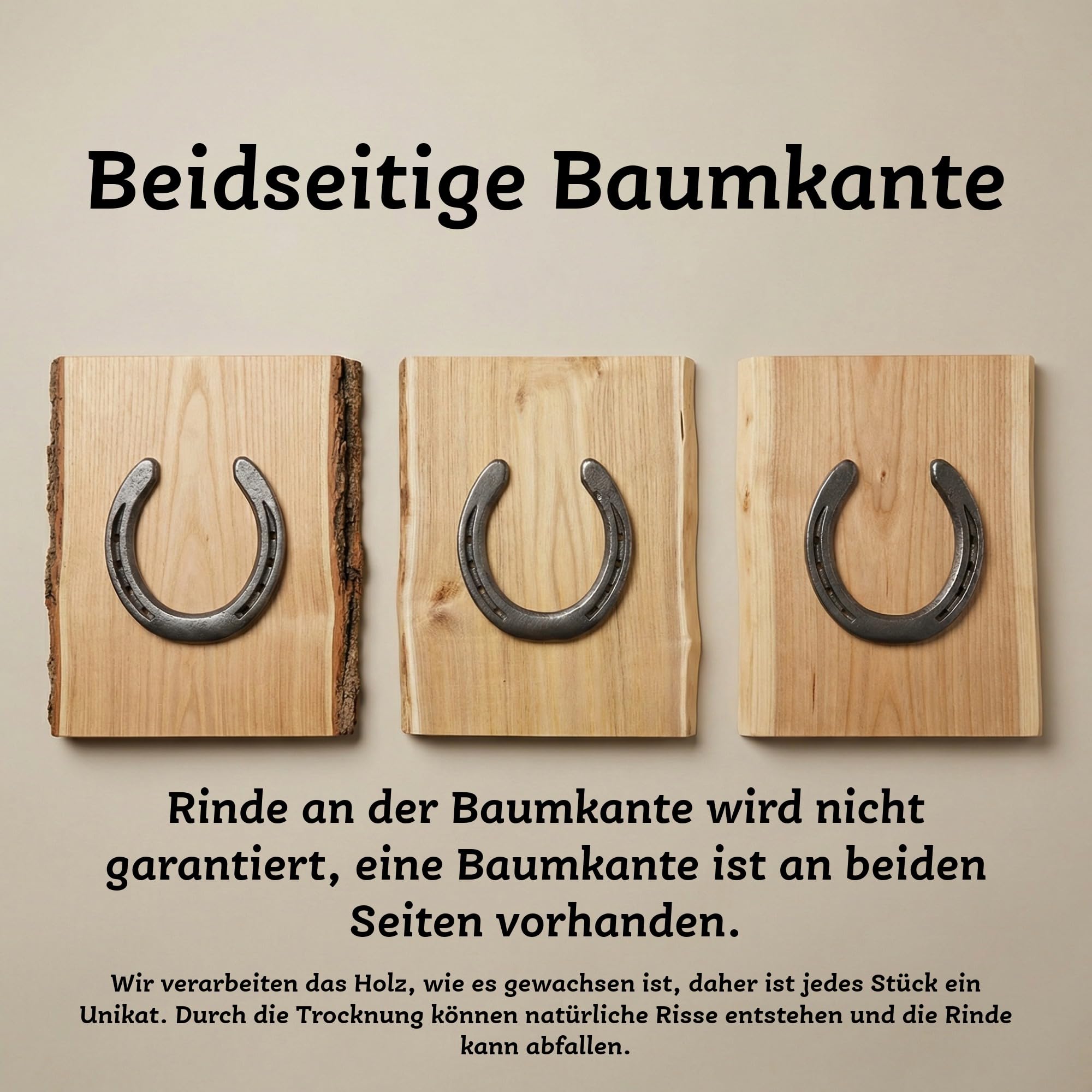 Glückshufeisen Holz, Eiserne Hochzeit 65 Jahre, personalisiert