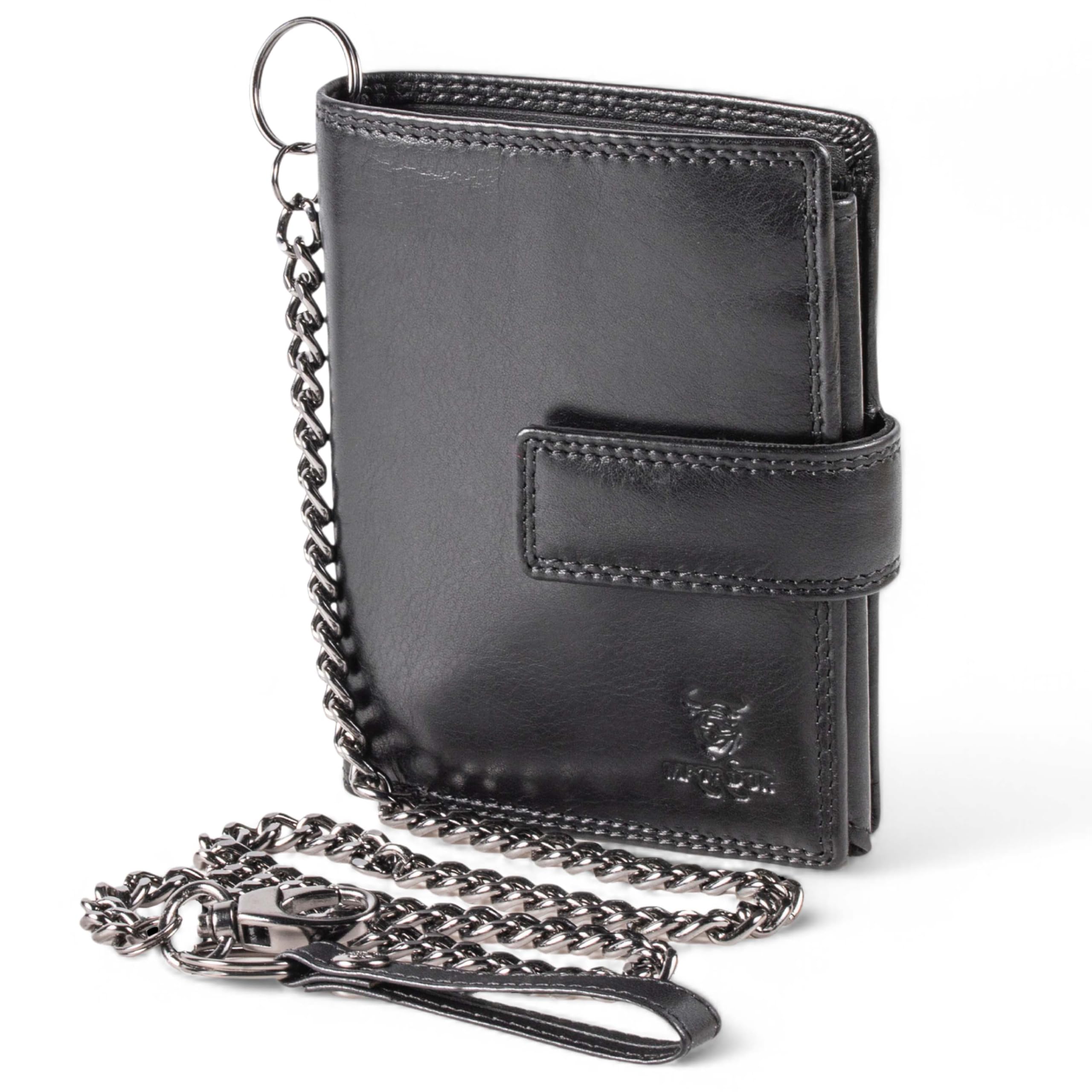 MATADOR® - Cartera para Motorista de Piel con Cadena certificada TÜV Protección RFID