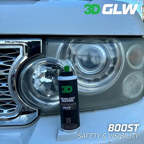 Miniatura 4 de 3D Headlight Restore GLW Series  Restaura y pule los faros  Elimina la opacidad, el amarillamiento y la oxidación  Óptica transparente  Mejora la