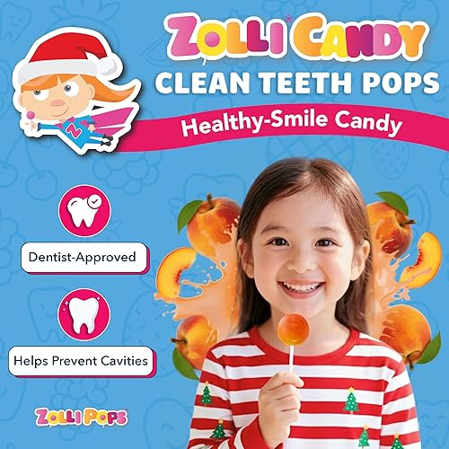 Vista 55 de Zollipops The Clean Teeth Pops - Paletas anticaries, deliciosos sabores, sabor tropical, 8 onzas Surtido
