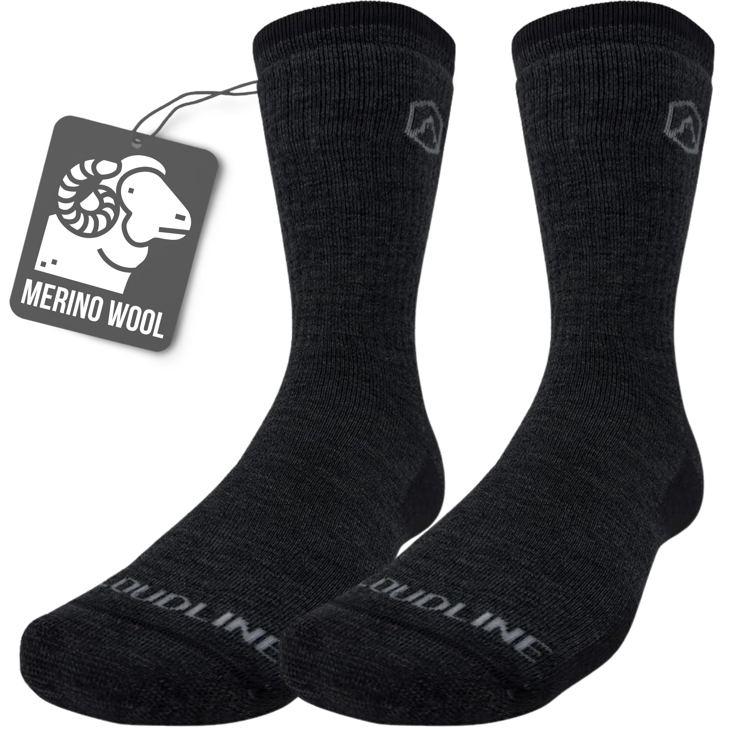 CloudLine - Calcetines de senderismo de lana merino para hombres y mujeres, acolchados ligeros, lana merino, sin costuras, absorben la humedad y son transpirables