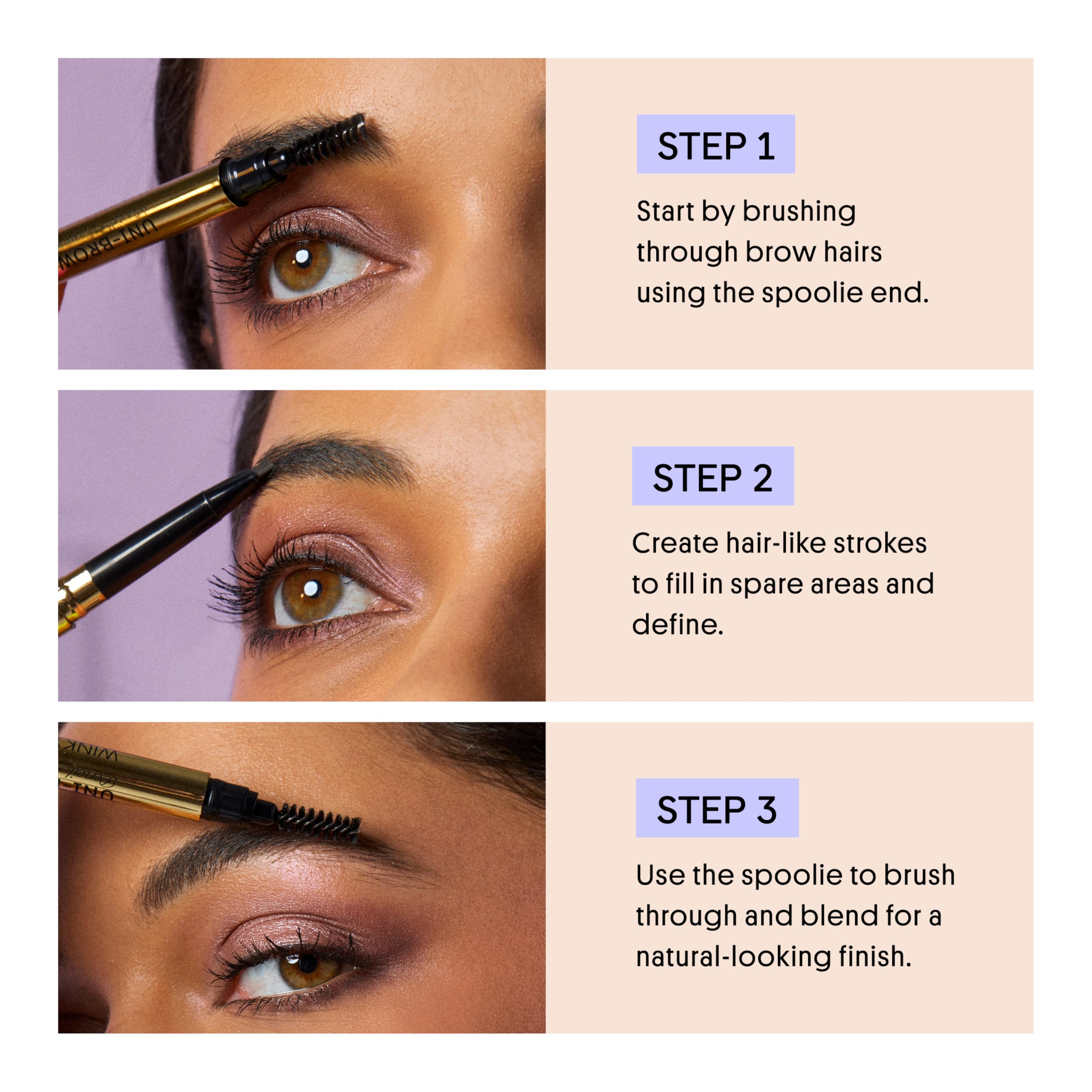 Winky Lux Uni-Brow Universal Eyebrow Pencil, New York Designed Brow Pencil Cosmetics with Duel Tip for Precisely Tinting E...