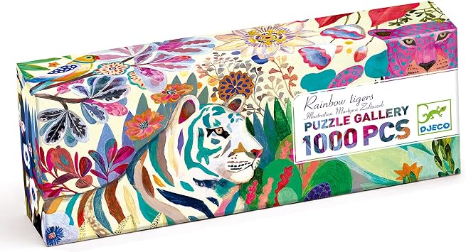 DJECO Gallery Tigers Jigsaw Puzzle 1000 Pieces - Unique Puzzle Art for Kids - Fun & Challenging Activity for Friends & Family - Educational Jigsaw Toys for Children 9+ Years Girls & Boys