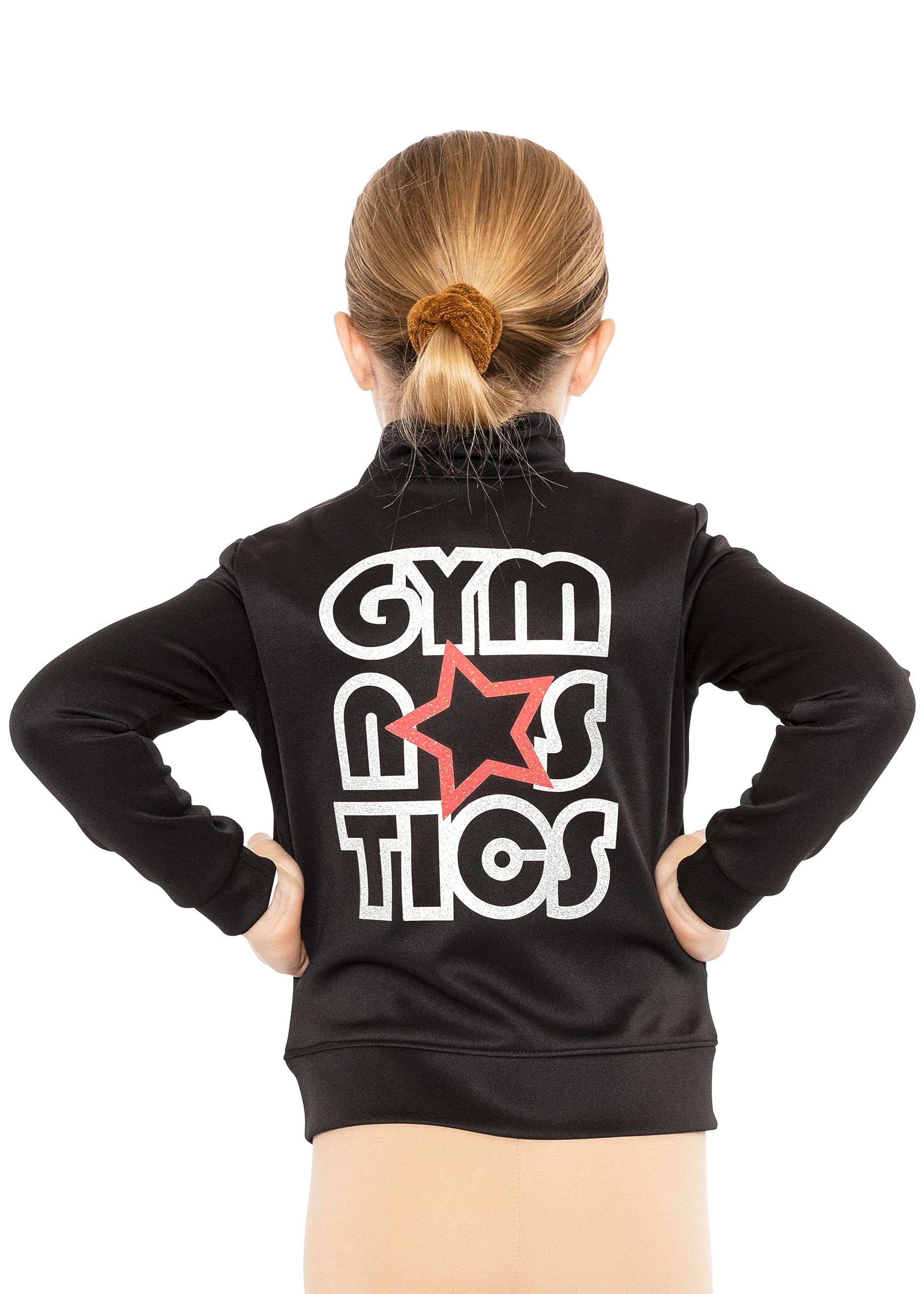 STRETCH IS COMFORT Glitter | Gymnastics| Jacket Mock Neck | Youth Size 4-16