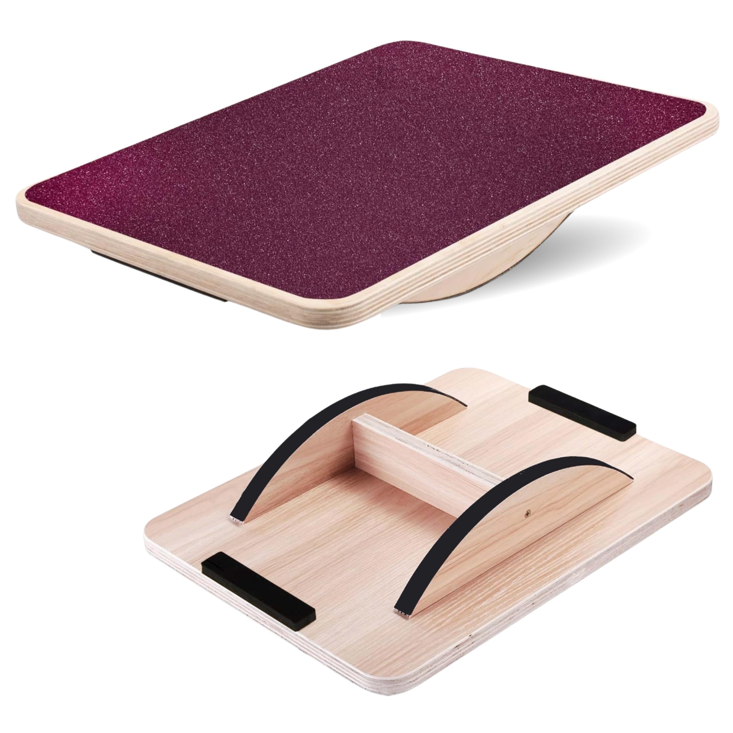 Yes4All Planche d'équilibre oscillante en plastique 40 cm, surface oscillante pour renforcement musculaire et entraînement à domicile