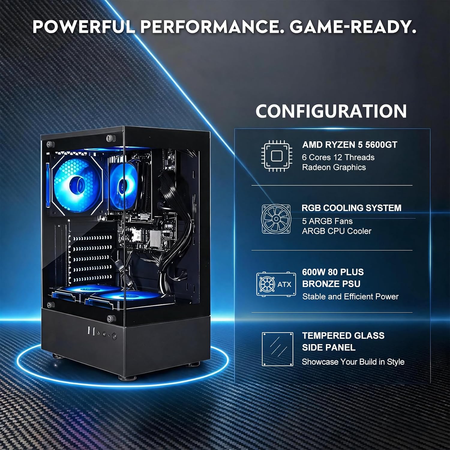 Gaming PC, Ryzen 5 5600GT 6-Core High Performance Processor 4 81ULnNdO2jL. AC SL1500