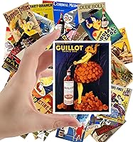 Vista 12 de Calcomanías grandes (24 piezas de 2.5 x 3.5 pulgadas) Whisky y Cognac Ads Posters Vintage Adverts