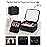 Chomeiu Makeup Bag with LED Mirror, Travel Makeup Case for Women and Makeup Artists Cosmetic Organizer Large Make Up Bags with Light Up Mirror, 3 Color Lights, Adjustable Dividers and Brush Holder