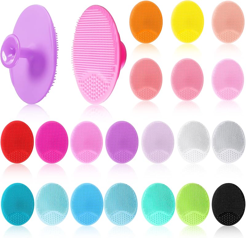 Nuogo Escova Manual de Silicone para Limpeza Facial, Pacote com 20