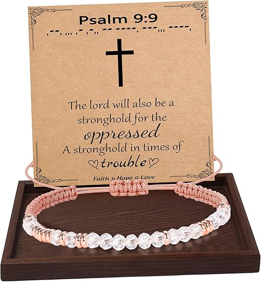 Btysun Morse Code Bracelets for Women Christmas Gift Stocking Stuffers for Teens Pink Braided Bracelets Inspirational Best Friend Birthday Gifts for Her High School Graduation Gifts for Her 2025 Mom Bracelet Jewelry