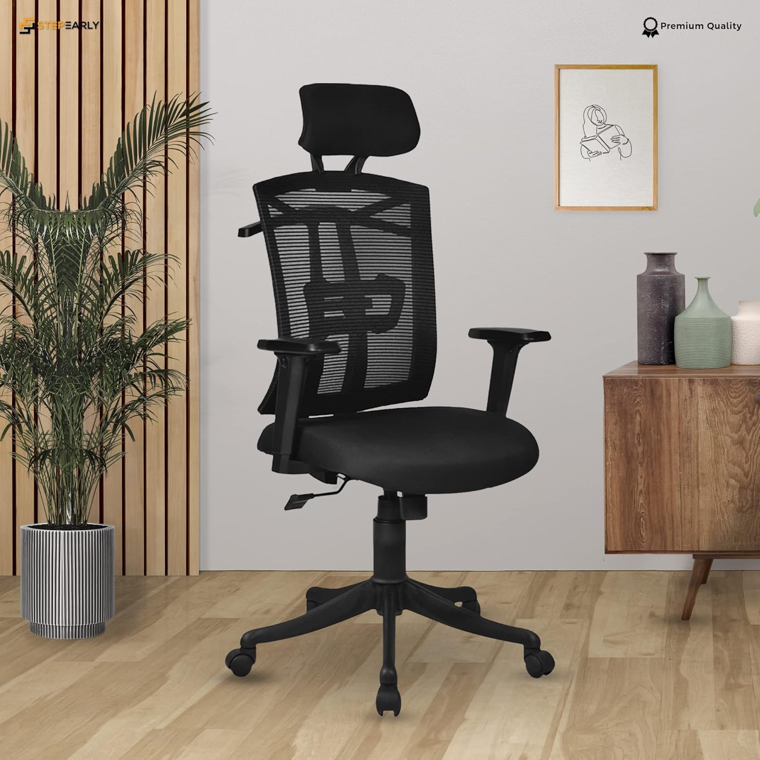 STEPEARLY BONAI HIGH Back Office and Study Chair for Work from Home