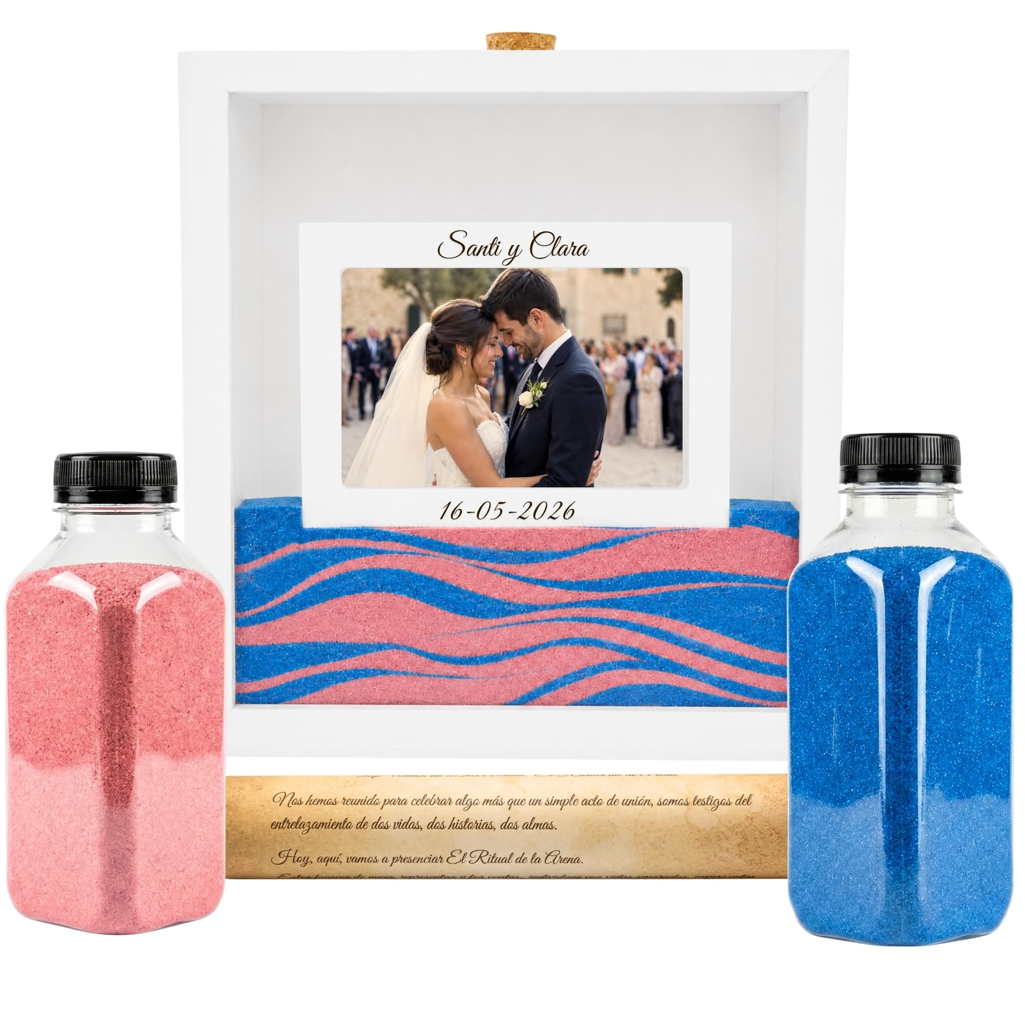 Marco ceremonia arena personalizado el regalo ideal para novios