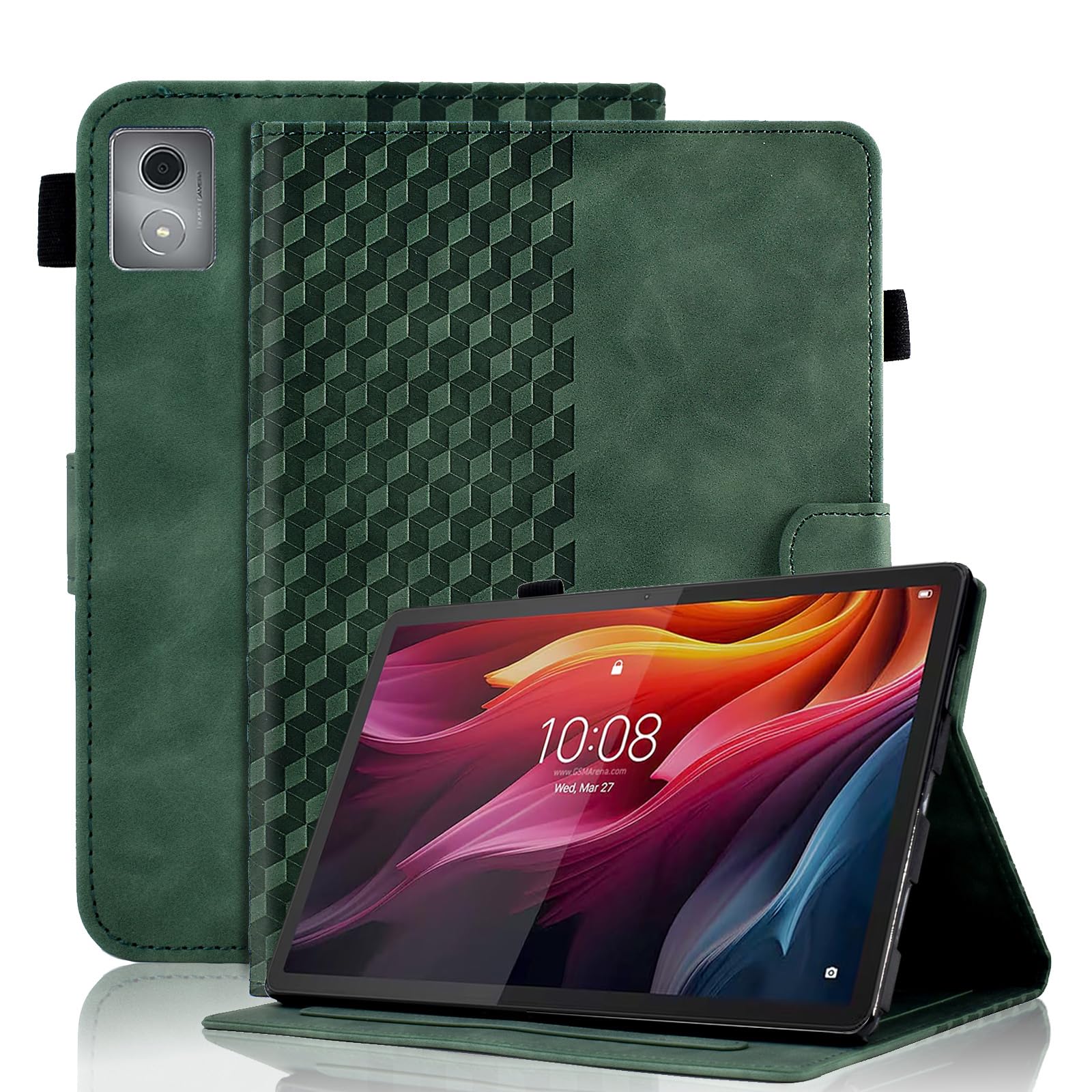 Case for Honor Pad X8a 11 Inch Tablet 2024 Protective Case Premium Leather Folio Smart Case with Auto Sleep/Wake Pen Holder Card Slot for Honor Pad X8a- Dark Green — view 68