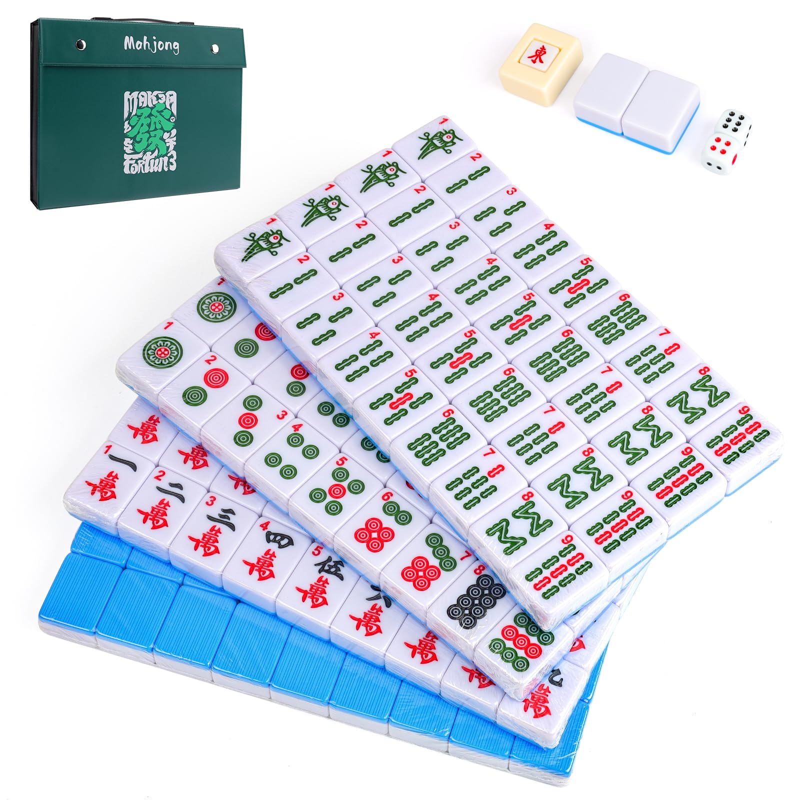 Photo 1 of Pycoal Traditional Chinese Mahjong Set - 146 Tiles, Melamine