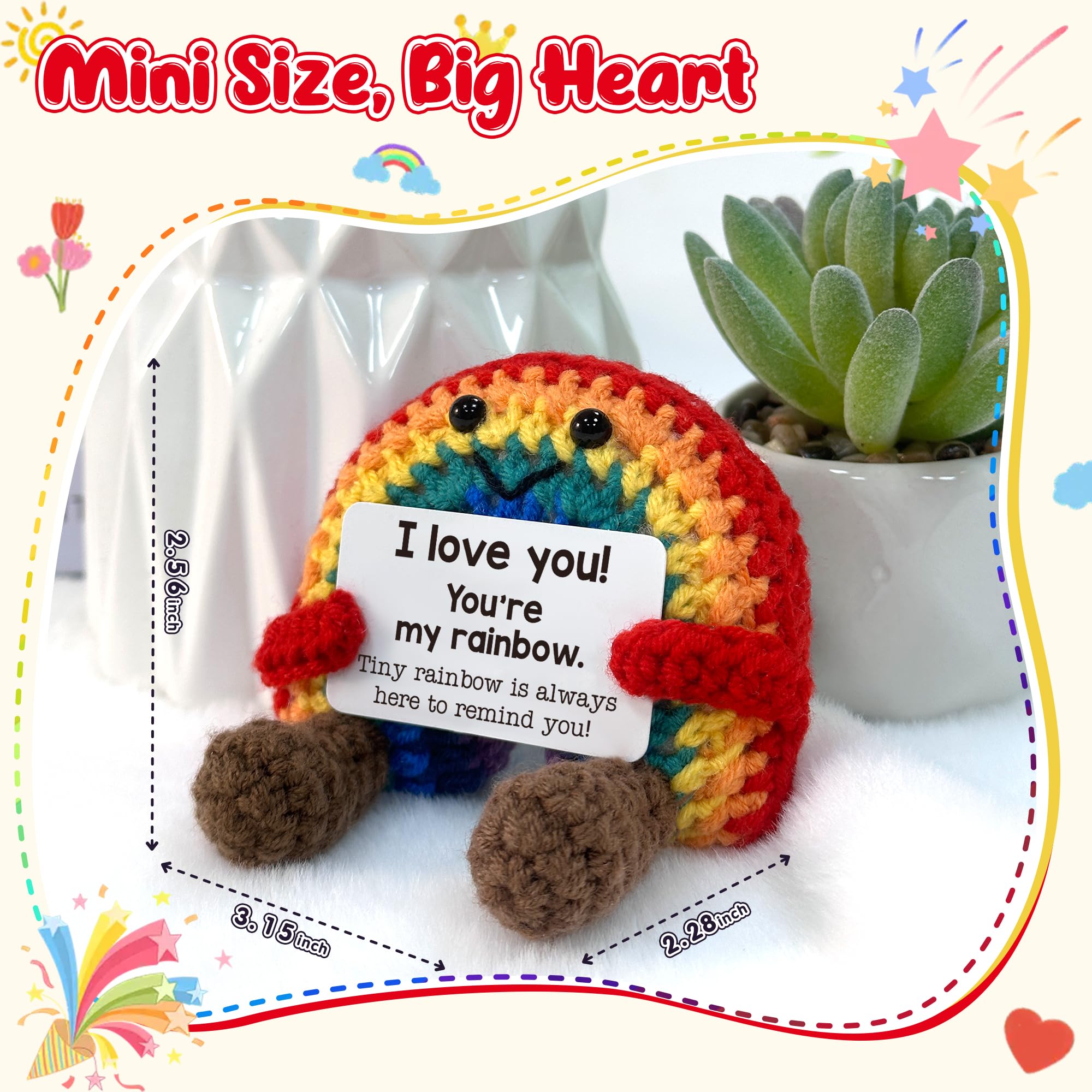 Mothers Day Birthday Gifts for Gay Lesbian LGBTQ+ Pride Month Graduation Gifts for Partner I Love You Gift for Wedding Anniversary Long Distance Gay Boyfriend Lesbian Girlfriend Handmade Rainbow Gift