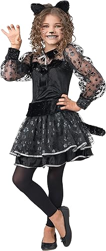 Cats Girls Dress Costume for Halloween Cosplay, Child Size