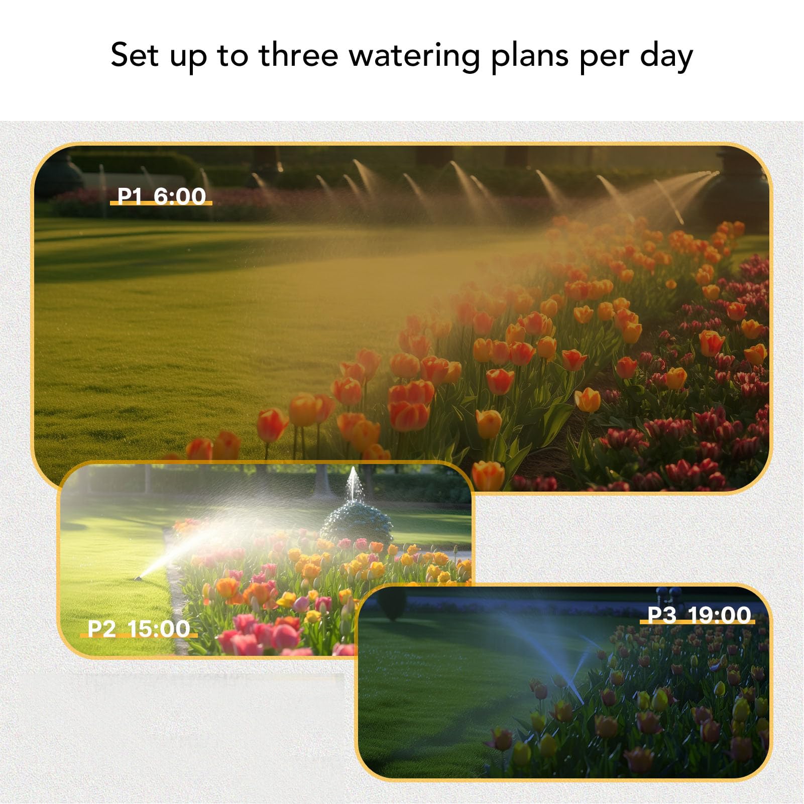 Brass Garden Hose Timer with Large LCD Display, Rain Delay, Multi Scenario Timer for Outdoor Drip Irrigation, Lawn Sprinkler System, and Pool Filling