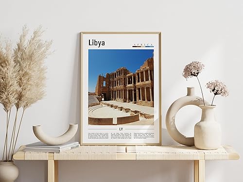 Miniatura 2 de Póster de Libia, impresión de Libia, arte de pared, impresión de viaje, destino de viaje, pintura al óleo, póster para colgar en la pared, 395