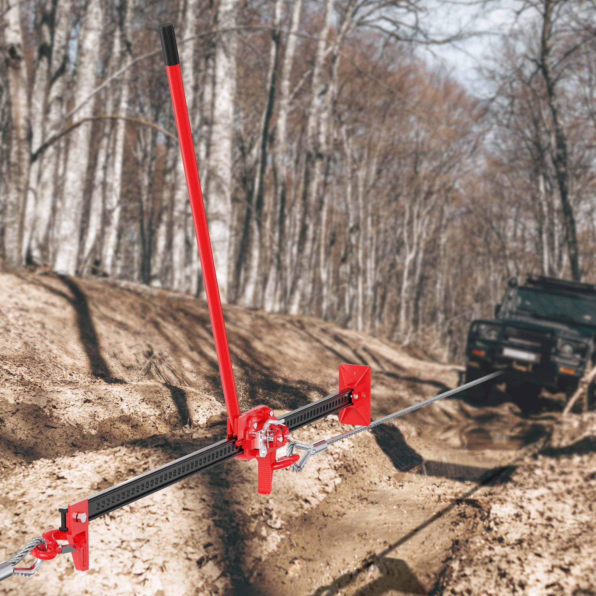 Binda meccanica 60" 150 cm 3000 kg sollevatore cric per fuoristrada e quad