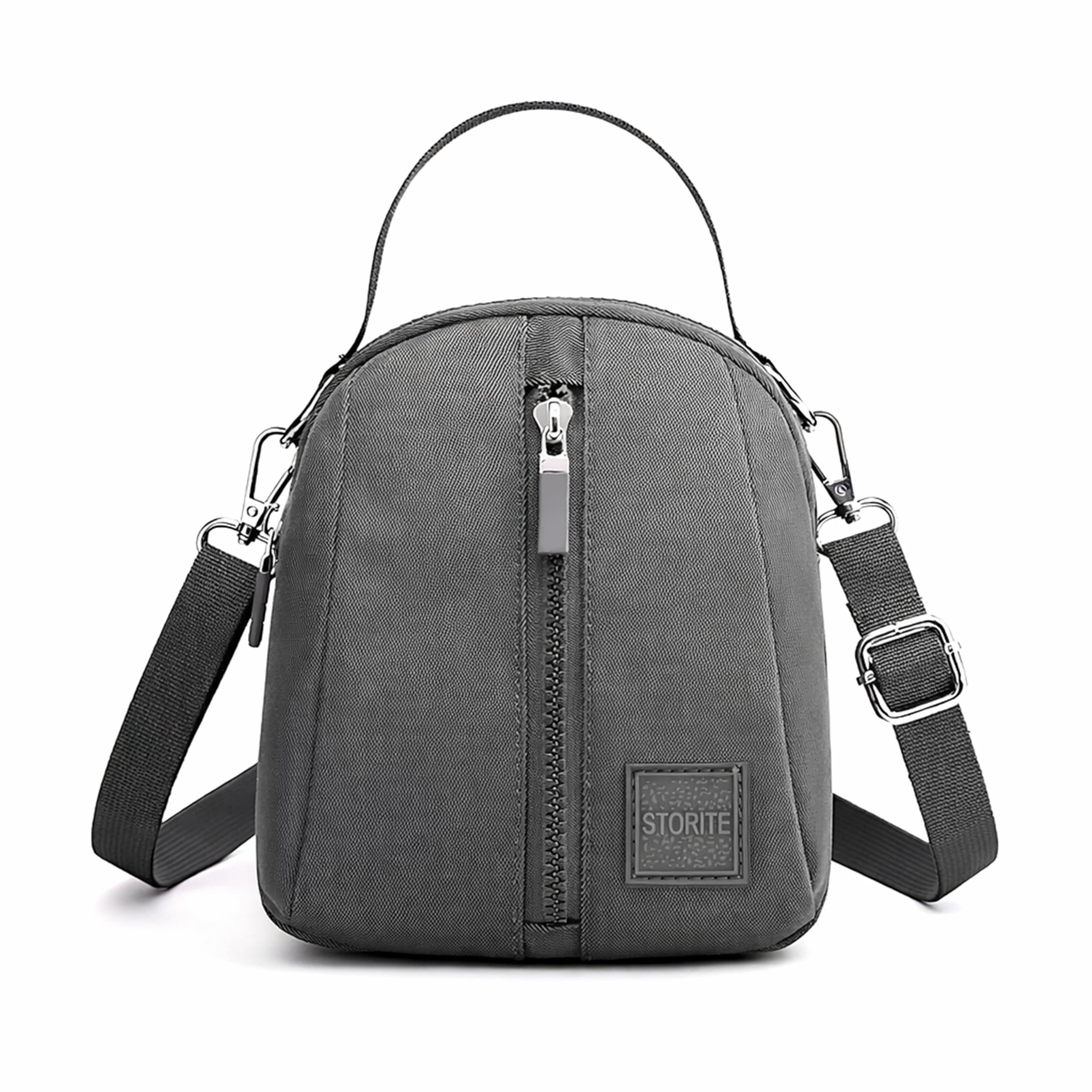 Women's Stylish Small Lightweight Sling Crossbody Mini Shoulder Bag (18.5x16x7cm,Grey)-image-11