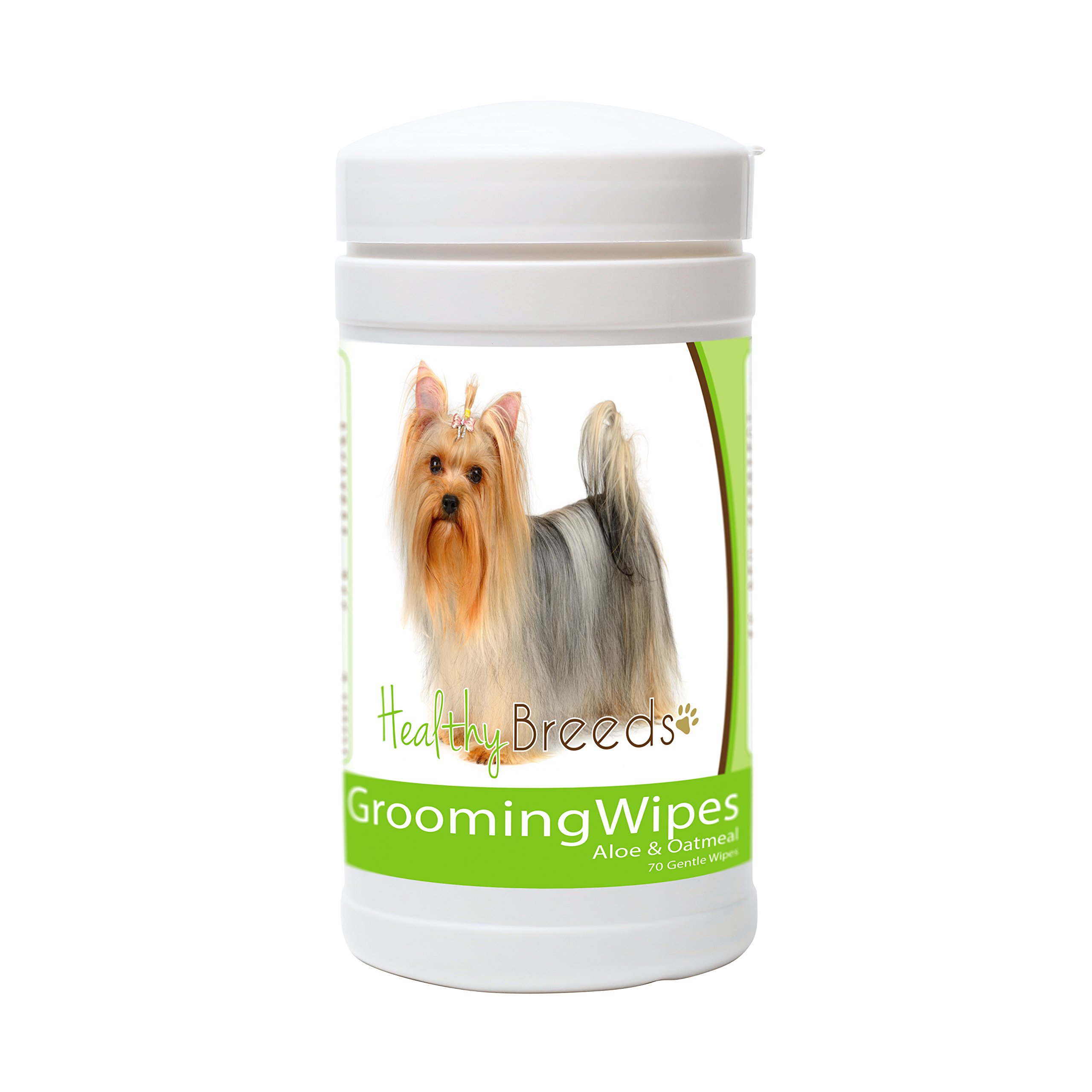 Healthy Breeds Yorkshire Terrier Grooming Wipes 70 Count White