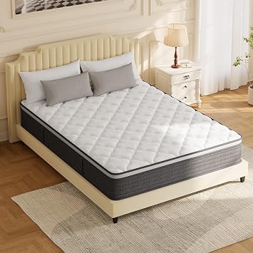 PUBPLON Twin Mattress 12 Inch Hybrid Mattress Twin Size-Gel Memory Foam Mattress in a Box, Individually Wrapped Pocket Spring Mattress, Pressure Relief Edge Support, Medium Firm12 Inch Twin