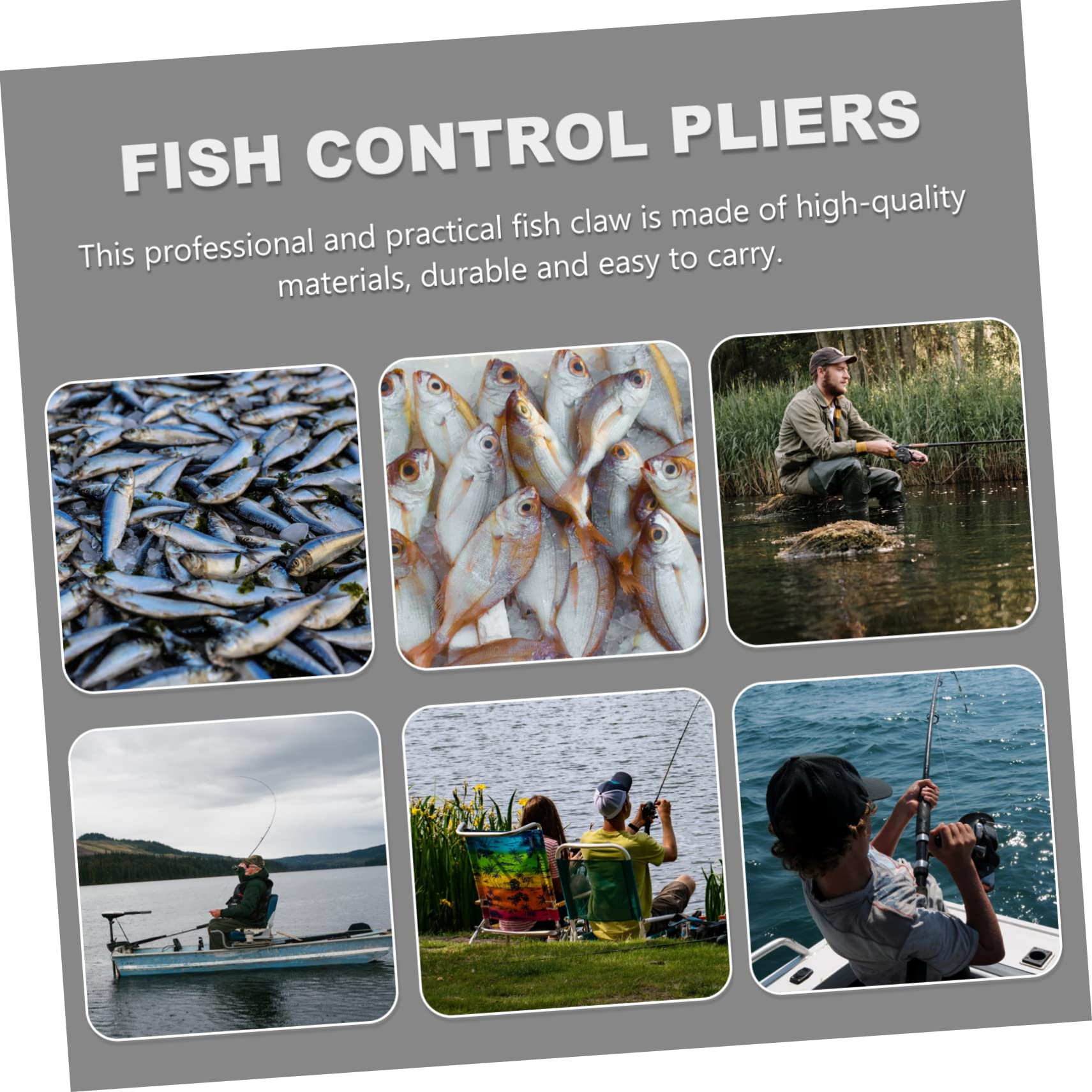 BESPORTBLE 2pezzi Pinza Per Pesca Inossidabile Multifunzione e Leggera Strumento Portatile Per Catturare Pesci Con Manico Ergonomico Per Appassionati Di Pesca All Aperto