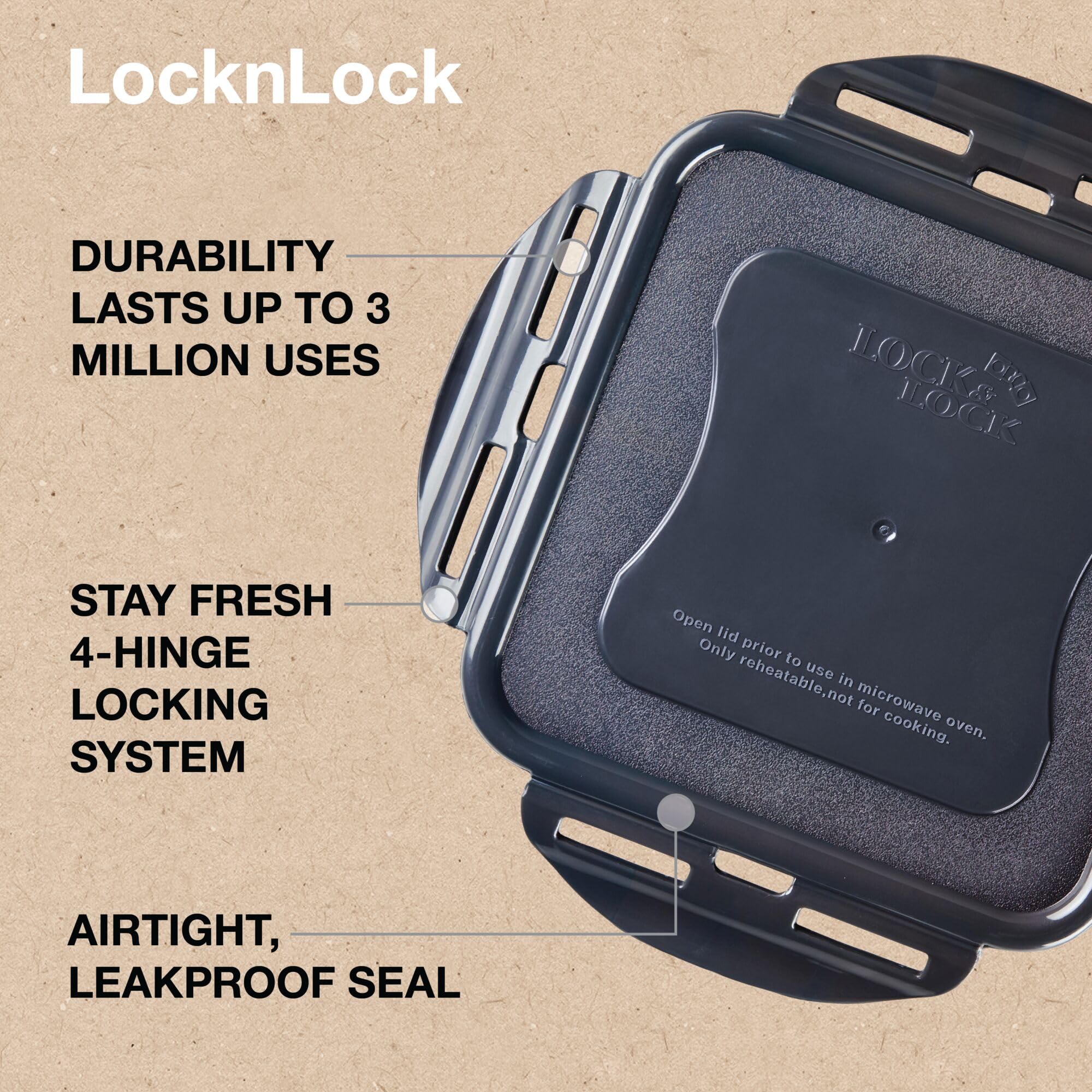 LocknLock Easy Essentials - Set di 8 contenitori per alimenti