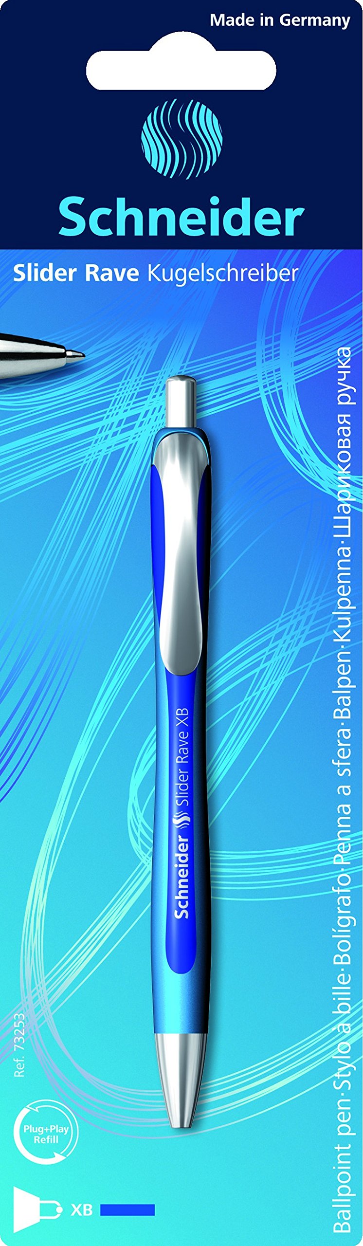 SCHNEIDER 73253 Ballpoint Pen Slider Rave XB, Blue