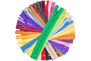 100 Pack Zipper Bulk 9 Inch Nylon Coil Zipper for Tailors & Sewing