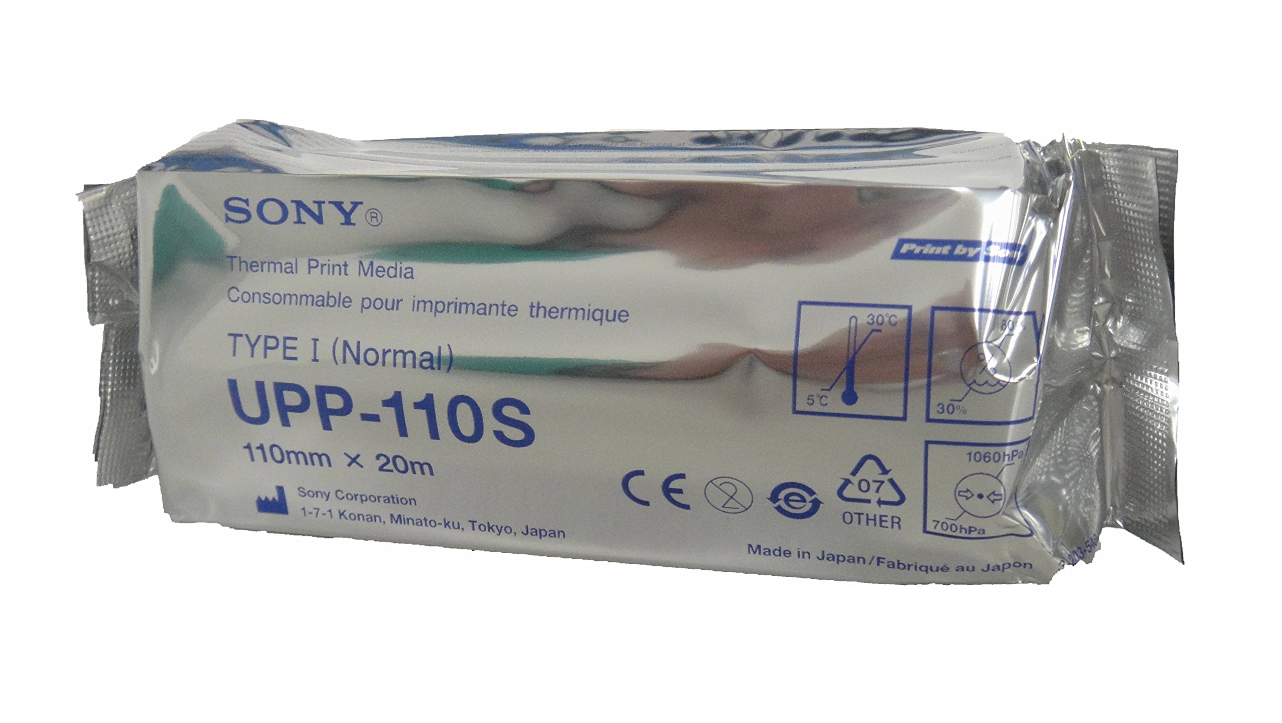 Scatola 10 Rotoli Carta Termica Sony UPP-110S Per Stampanti Medicali - GS1-128