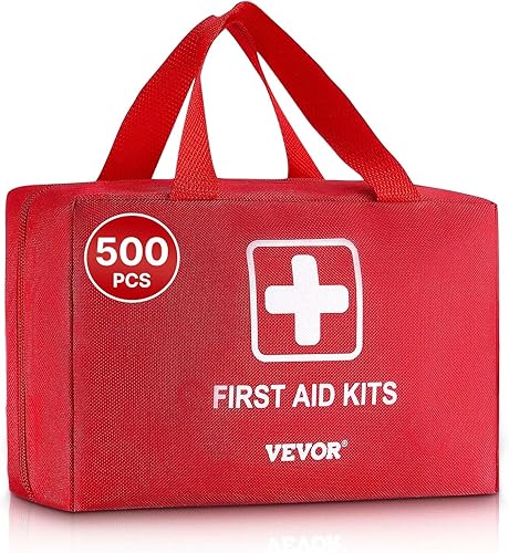 VEVOR Kit de primeros auxilios, 500 piezas, bolsa de primeros auxilios de nailon 600D, suministros médicos de emergencia, para el hogar, automóvil,