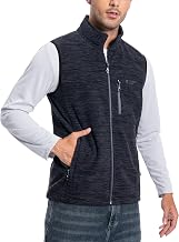 Men's Full-Zip Polar Fleece Vest Casual Lightweight Sleeveless Outerwear with 5 Pockets Soft Warm Winter Jacket