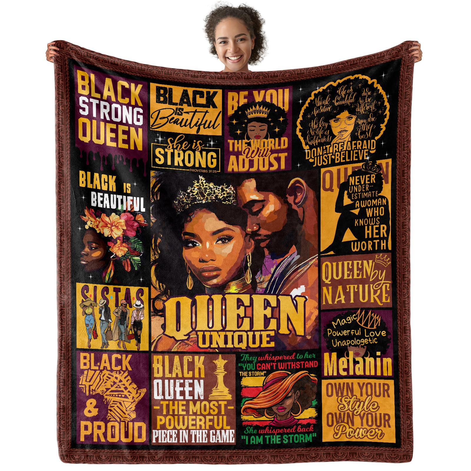DDZBLAN African Throw Blanket, African American Gifts