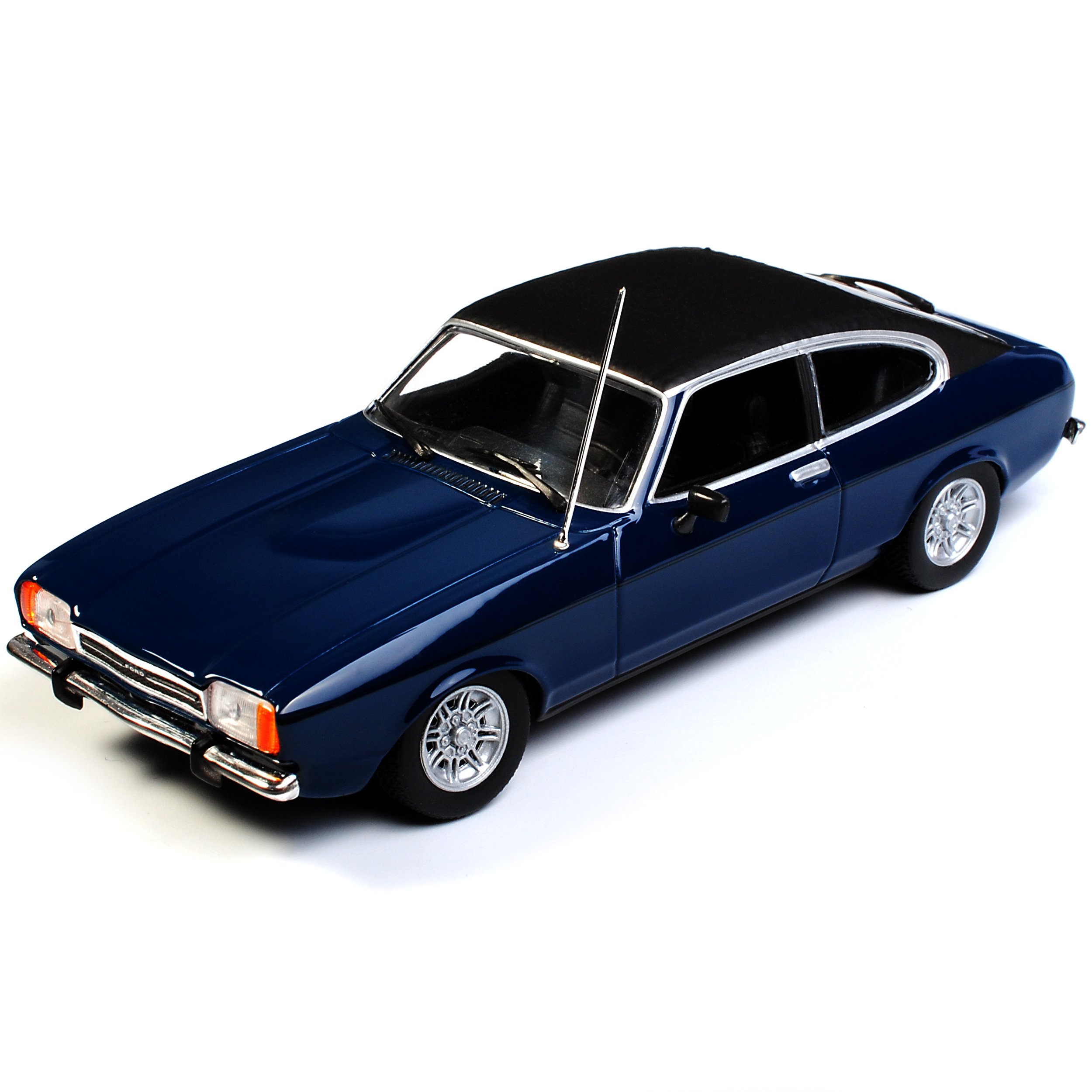 Minichamps Ford Capri II Coupe Dunkel Blau 2. Generation 1974-1978 1/43 Maxichamps Modell Auto