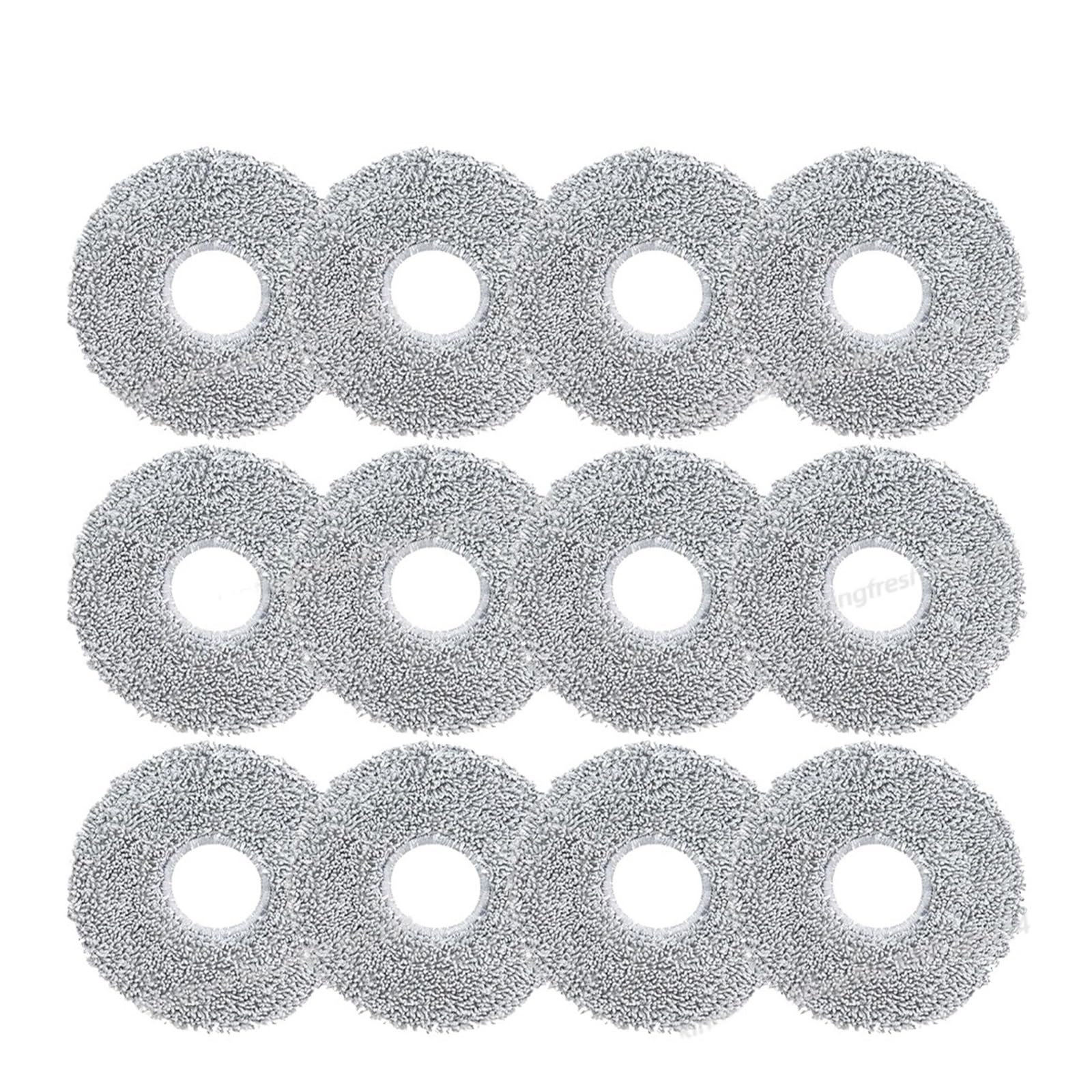 Compatible For Cecotec ，Compatible For Conga，9590 / 9990 / 10090 AI Spin Revolution Ultra Power Home Vacuum Parts Mop Cloth Mop Pad(12 Mops)