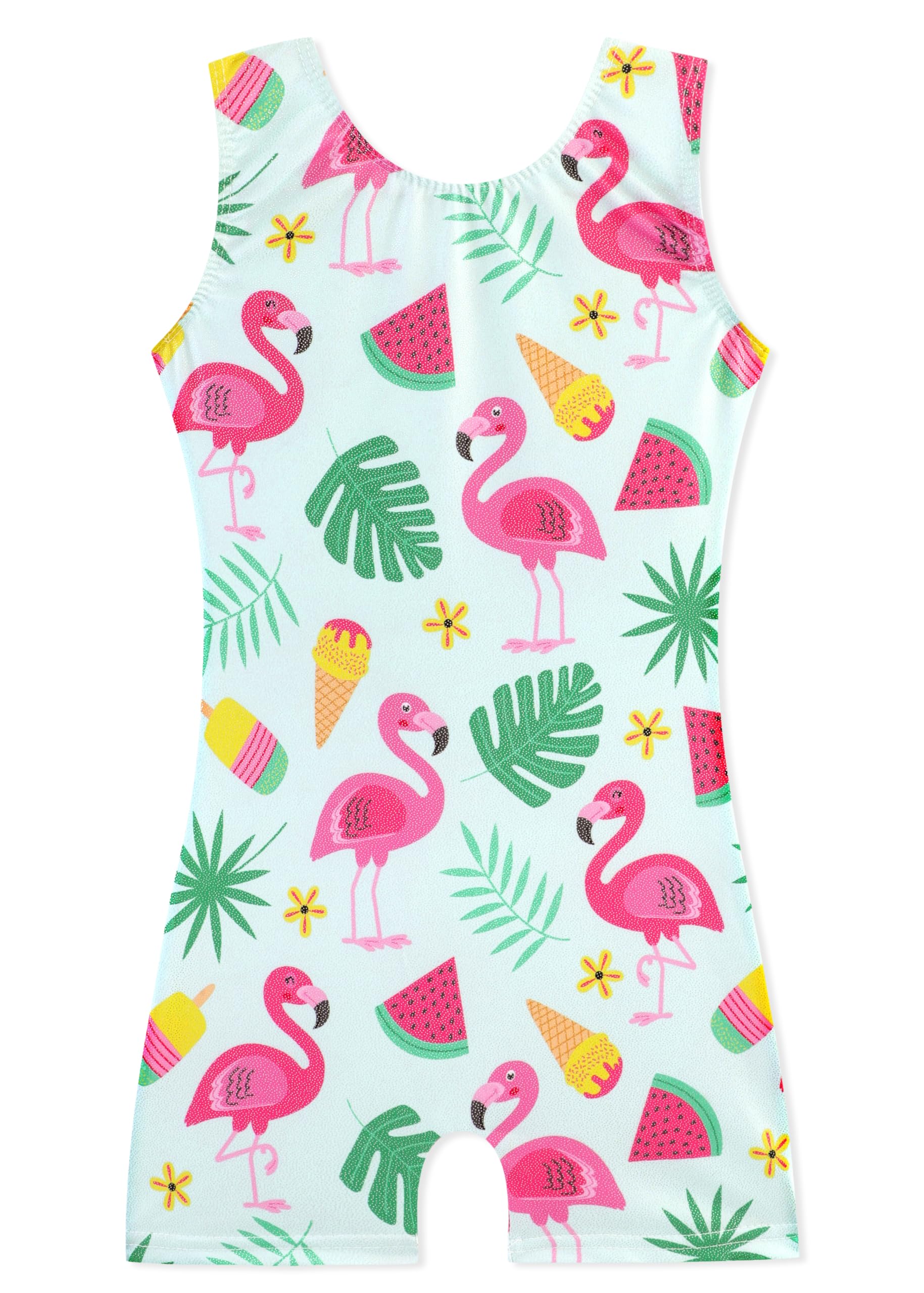 HOZIY Gymnastics Leotards with Shorts for Girls Toddlers Kids Biketard Tumbling Outfits Sparkle Unicorn Leopard Galaxy