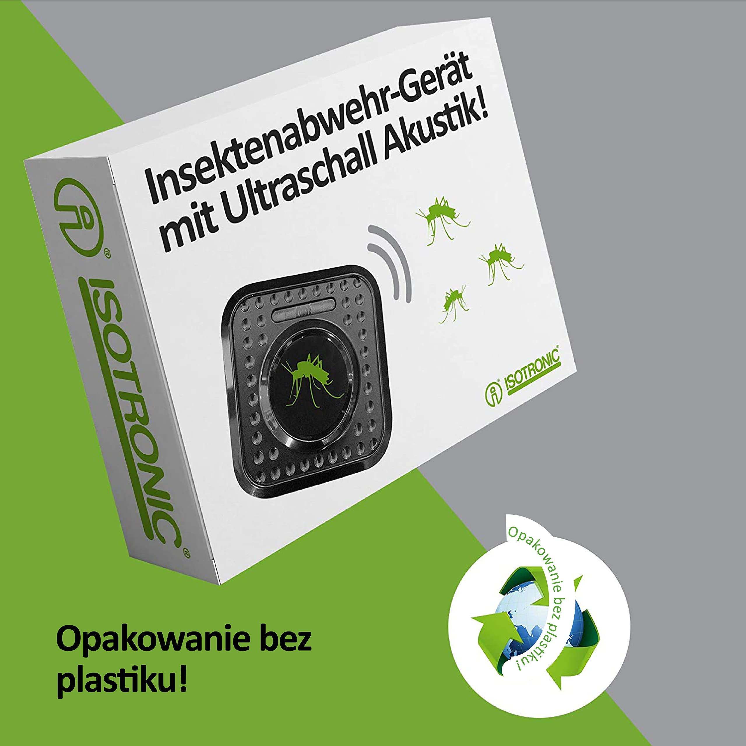 ISOTRONIC – Ultradźwiękowy odstraszacz komarów wtykowy do domu, sypialni i pokoju dziecięcego – Odstraszacz komarów o zasięgu 30 m² (3 sztuki)