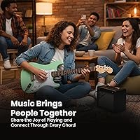 Vista 7 de Paquete Fender Squier Affinity Stratocaster Edición Limitada con amplificador Frontman 10G, estuche, cable de instrumento, correa, púas y DVD