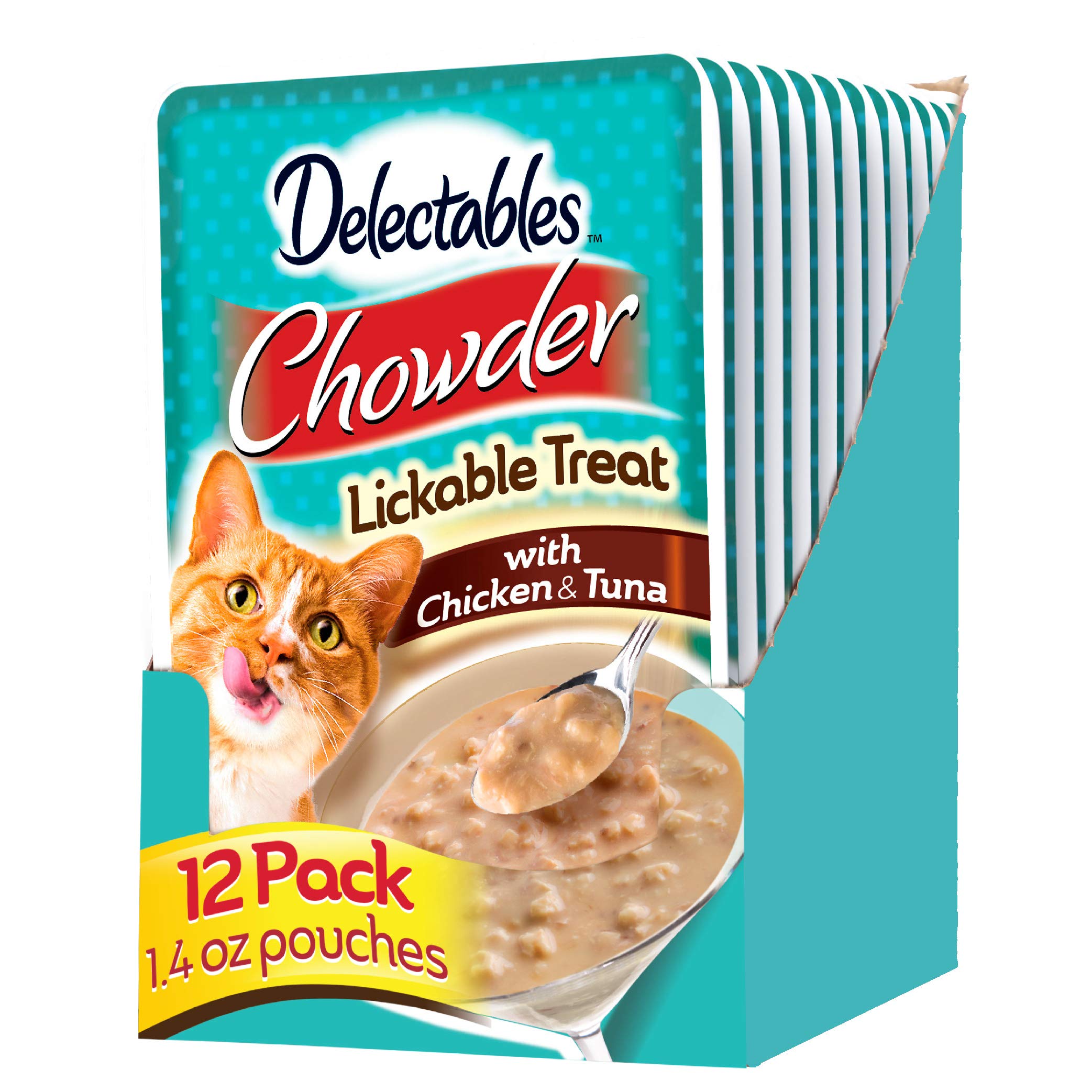 Hartz Delectables Chowder Lickable Wet Cat Treats for Kitten, Adult