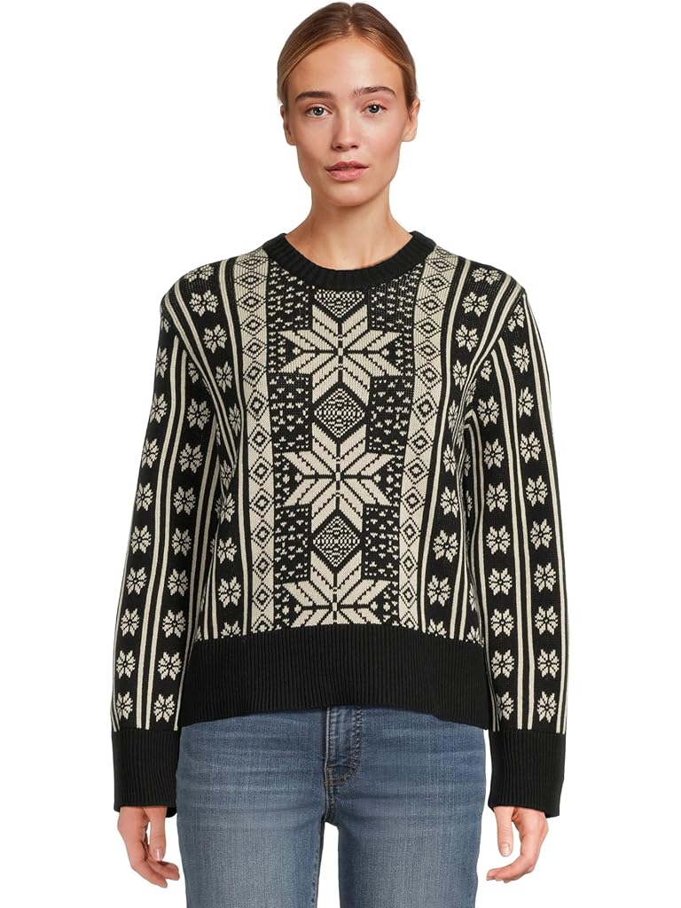 Black Faherty Sun Valley Crew Sweater