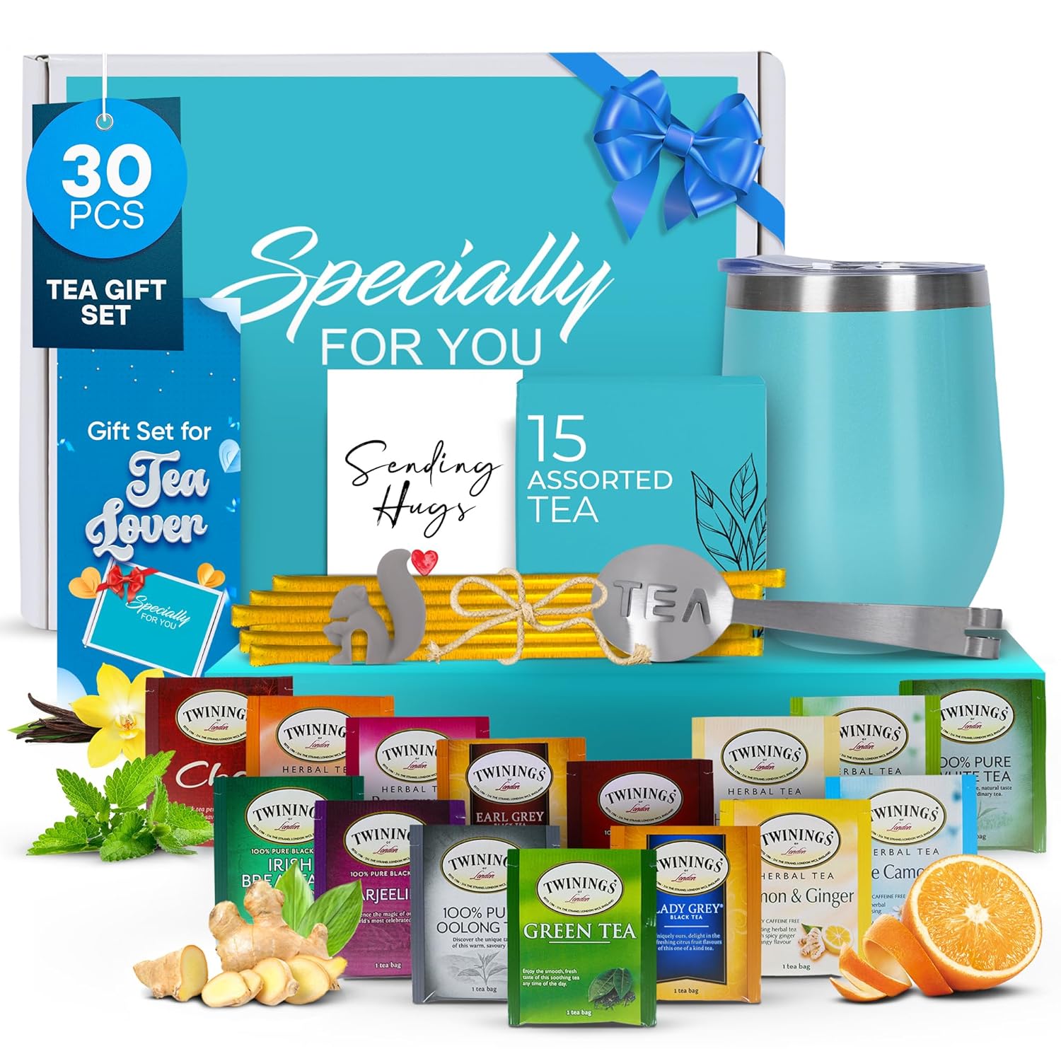 Gift Set for Tea Lovers with Sampler and Care Card