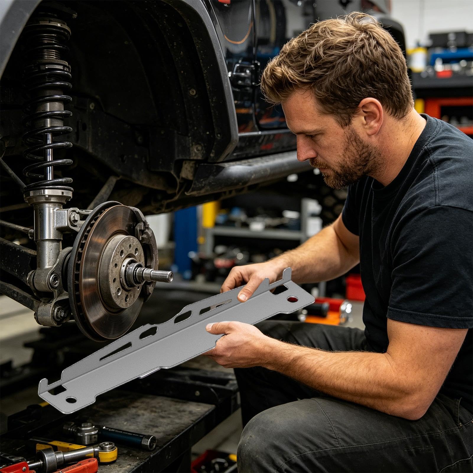Kit de herramientas de alineación de ruedas Acero Inoxidable De Servicio | Kit Placas Alineación Camber Coche Para Instalación Reparación Mantenimiento Vehículo Autocaravana SUV Y Remolque