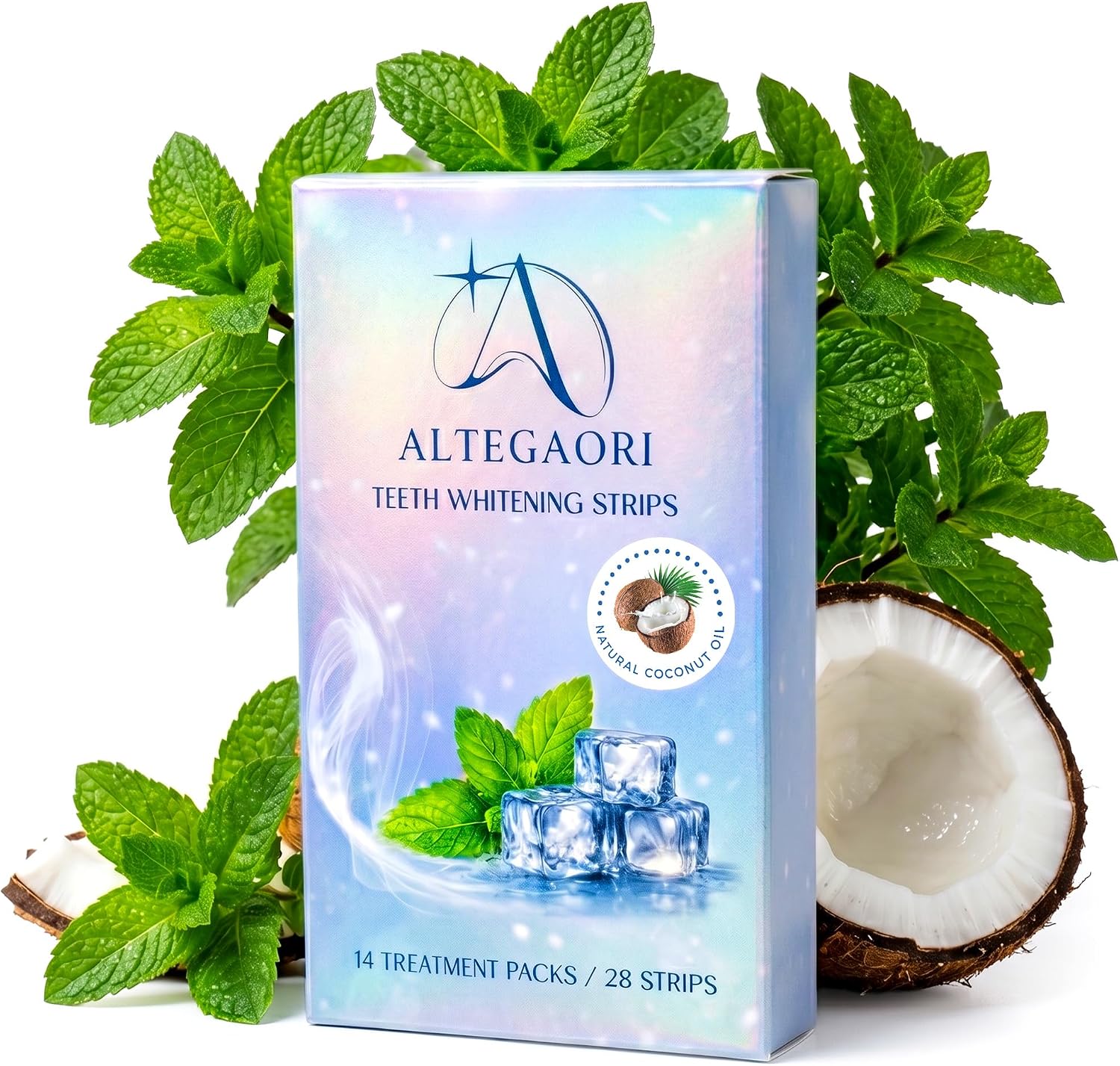 Teeth Whitening Strips, Professional Teeth Whitening Kit, Enamel Safe Whitening Strips for Sensitive Teeth, Removes Coffee, Tea, Wine & Tobacco Stains, Fast Whitening, 14 Treatments