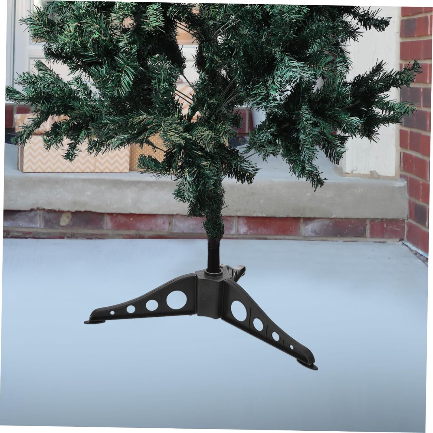 4Pcs Artificial Xmas Tree Base Holder Stand for Christmas Trees Stable Support Sleek Design for Holiday Decorations