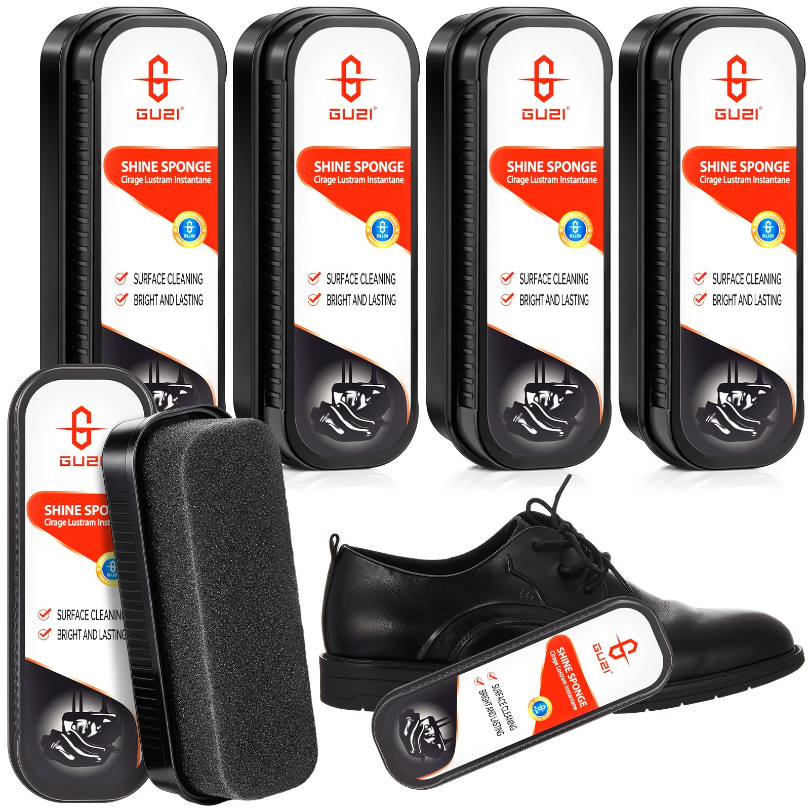 Loopeer 6 Pcs Shoe Shine Sponge for Leather Care